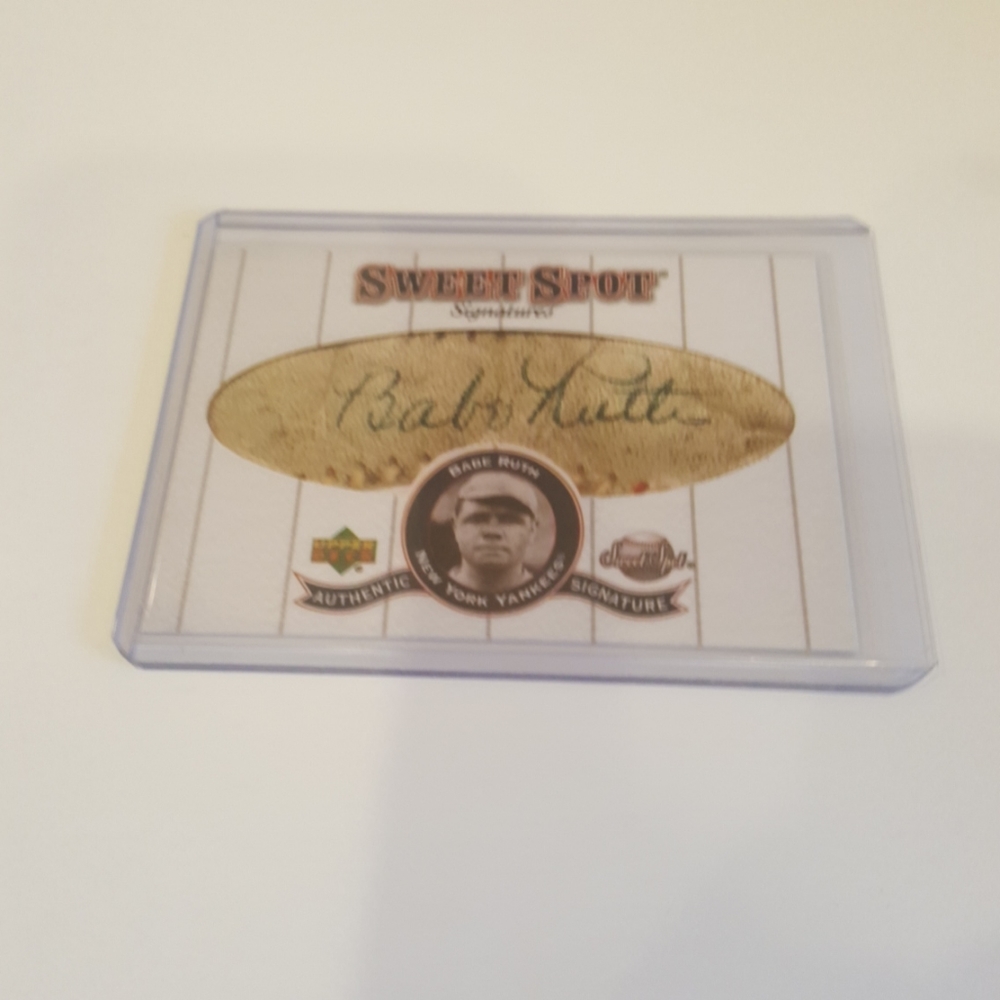 Babe Ruth 2001 UD sweet spot Auto RP Yankees